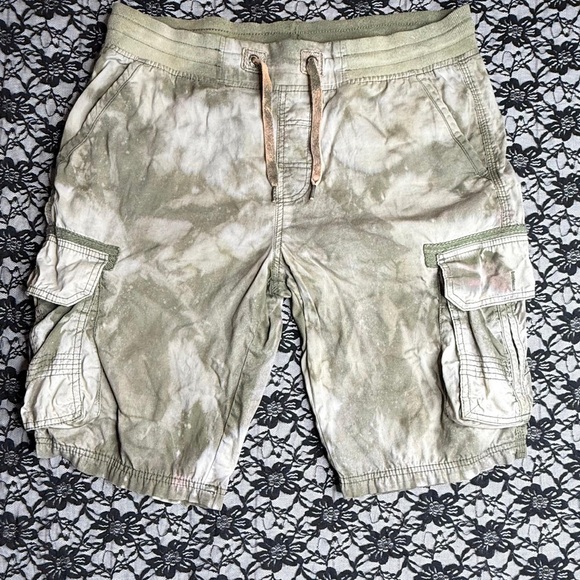 WT02 Size M Stylish Tie-Dye Cargo Shorts for Men - Picture 5 of 9